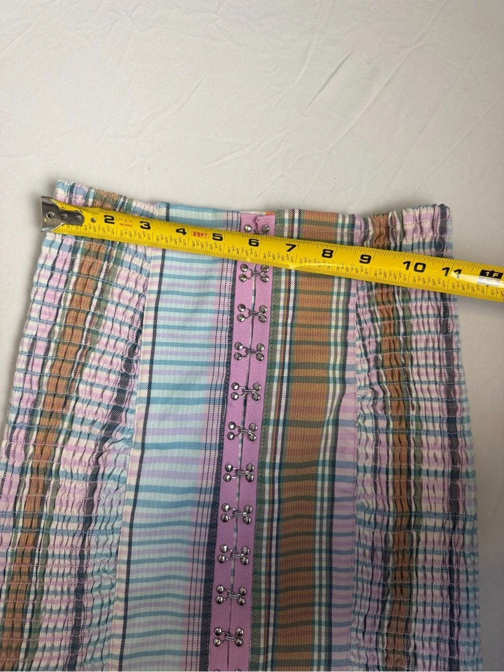 NWT Urban Outfitters Linny Smocked Hook & Eye Mini Skirt- Size XS - Picture 6 of 8